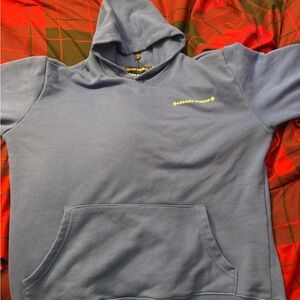 Blue Large Chrome Hearts hoodie